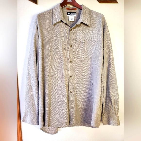 Columbia Other - Columbia Mens Long Sleeve Button Down Beige Plaid Size XL